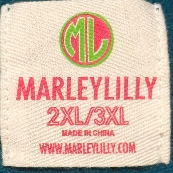 MarleyLilly 1/4 Zip Pullover Sweatshirt Womens Tea Oversize Long Sleeve 2XL/3XL - Picture 4 of 6